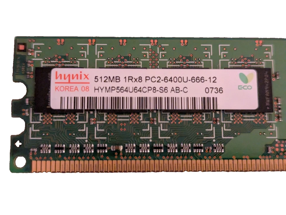 Hynix 2GB DDR2 800MHz PC2-6400U Desktop RAM Memory Module – HYMP125U64CP8-S6 - Image 2 of 2