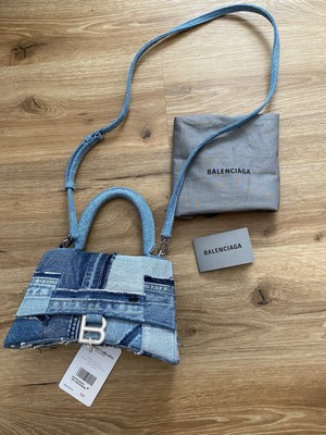 Balenciaga Limitiert Umhängetasche Upcycling Denim Hourglass