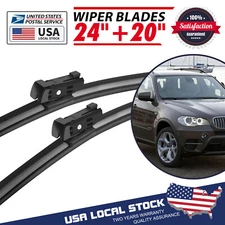 Front Windshield Wiper Blades For BMW X5 2012 - 2013 X6 2012 - 2014 24" 20" Set