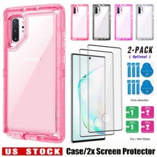 For Samsung Galaxy Note 10/10 Clear Case Heavy Duty Hard Cover Screen Protector