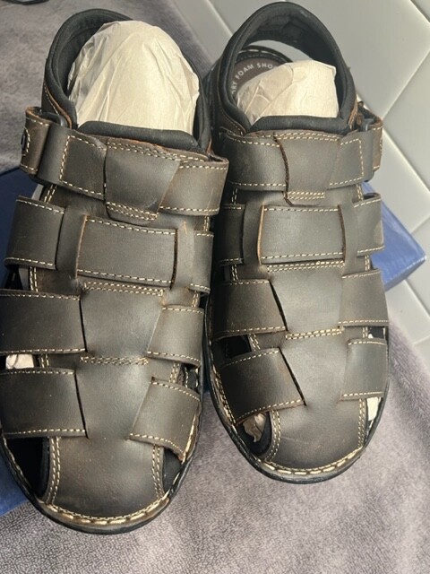 Rockport Darwyn Brown Fisherman Sandals Men's US 9 W EU 42.5 New in Box-image