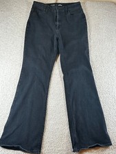 Old Navy Women s High-Rise Wow Flare Jeans 8 Black Stretch Denim Casual Pants