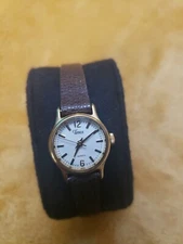 Vintage Timex 377 BA Cell Genuine Leather Analog Women's Watch Untested