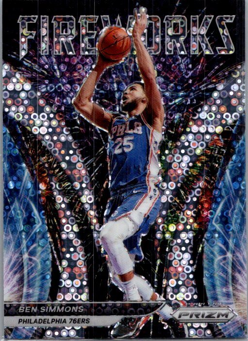 2021-22 Panini Prizm #21 Ben Simmons Fireworks Fast Break