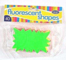 Neon Fluorescent Flashes Retail Shop Labels Price Colour Displays 