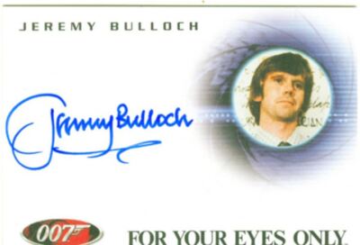 James Bond Die komplette 40. Autogrammkarte A90 Jeremy Bulloch