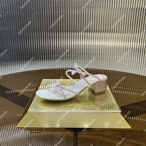 Scarpe sandali donna eleganti con fiocco strass - Foto 16 di 20