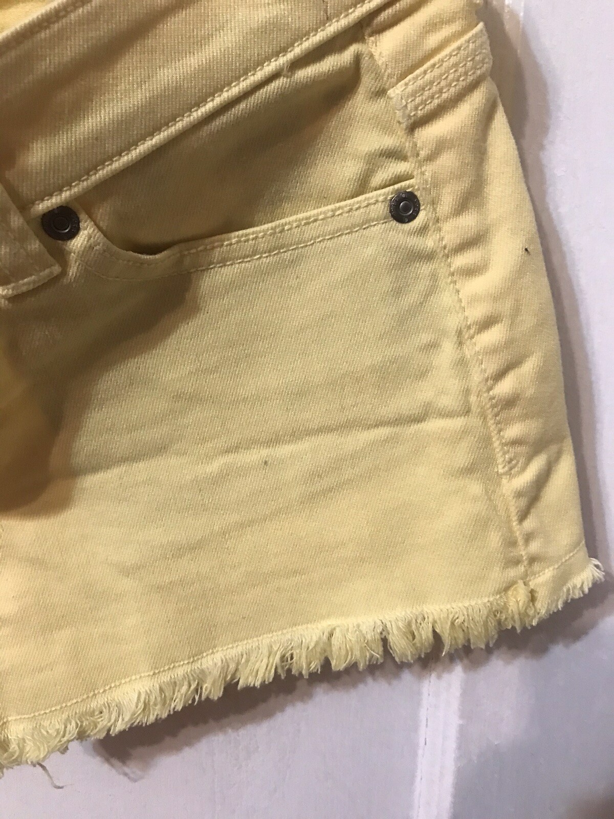 Women's Ditto Yellow Denim Shorts Size 25 eBay