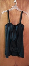 NWOT ROMANS PLUS SZ ONE PC SWIMWEAR A LINE SWIM DRESS REMOVALE STRAPS BLACK 18W