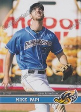 2017 Akron RubberDucks Mike Papi RC Rookie Cleveland Indians