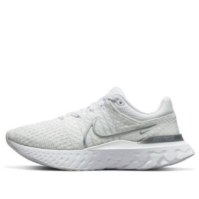 NIKE REACT INFINITY RUN FK 3 WHITE RUNNING SHOES WOMENS US6-9 EUR36-41 PHANTOM