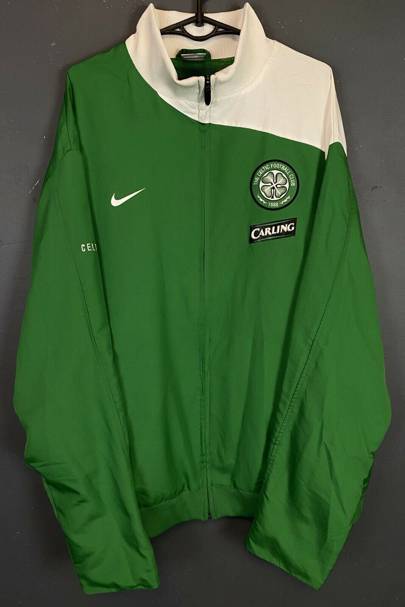 MEN'S NIKE FC CELTIC HOOPS 2008/2009 TRACK JACKET SOCCER FOOTBALL