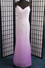 Prom Pageant Formal wear Lilac Fit-N-Flare Chiffon Spaghetti Straps Size:12