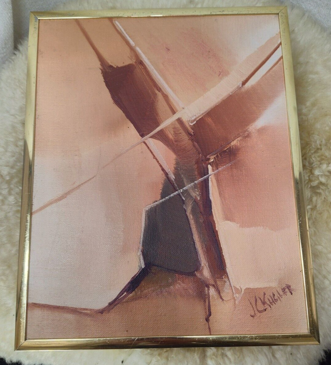 ABSTRACT PAINTING ORIGINAL MODERNIST IMPRESSIONIST SIGNED BY J C KUGLER - NICE