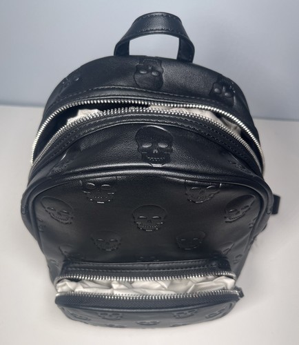 Halloween Black Skull Mini Backpack & Purse Skulls Gothic Viral Mad Engine New - Picture 9 of 18
