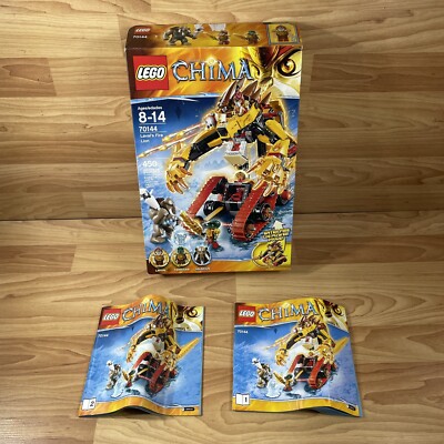 BOX AND MANUAL ONLY - LEGO LEGENDS OF CHIMA: Laval's Fire Lion (70144) NO LEGO
