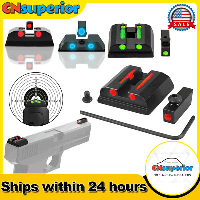 Fiber Optic 3 Dot Sights Front Rear Red,Green Dot for Taurus G3 w/o G2C G2S TX22