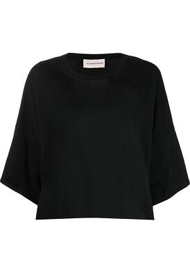 ALEXANDRE VAUTHIER CROPPED BAUMWOLLJERSEY T-SHIRT SMALL