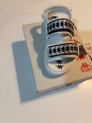 Kappa 222 Banda Mitel 2 Kids Unisex Shoes Sandals White Black Kids - SZ 3