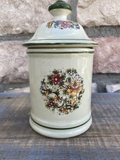 MULTI COLORED FLORAL Ceramic Medium Canister/Storage Container