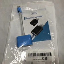 Portable USB OTG Adapter w/ fast charging port for iPhone/iPad. New