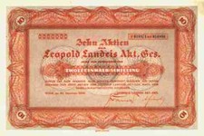 Leopold Landeis AG 1926 Wien Meidling 125 Schilling W&auml;schefabrik Hol&iacute; Slowakei