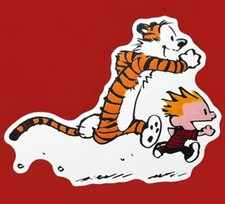 Calvin and Hobbes Vinyl Die-Cut Matte Sticker Decal LARGE 4 " Wide SHIPS TODAY