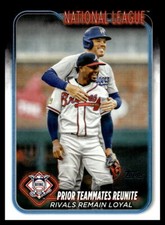 2024 Topps #481 Prior Teammates Reunite Freeman/Albies Baseball Card