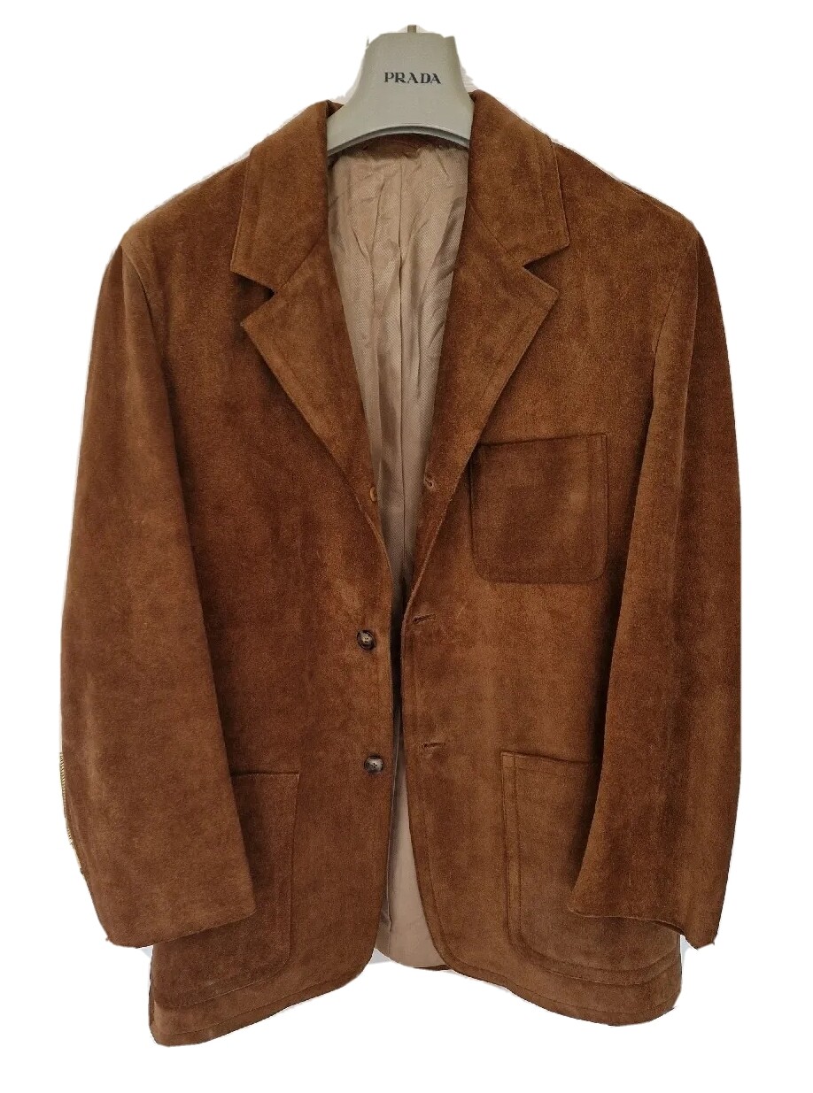 Mens PRADA MILANO suede jacket/coat Size EU50/UK40 medium/large. RRP £4,150 image 10