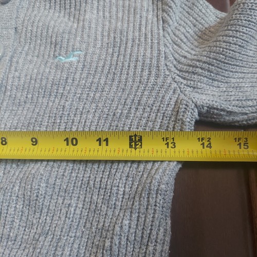Hollister Women's Junior Youth Gray Button Cardigan Sweater - Size Large - Picture 7 of 17