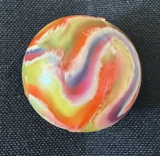 Vintage Rubber Super Ball Multi-Color Swirl 1 inch Bouncy Bouncing Toy Superball