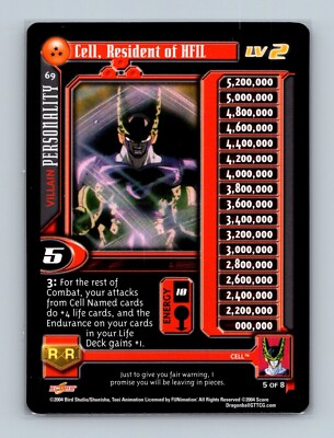 Dragon Ball GT TCG - Cell Resident of HFIL 69 - Personality Score