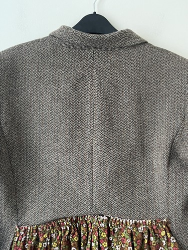 Vintage Laura Ashley Pure Wool Blazer Jacket Size 14 Reworked Tweed Corduroy - Imagen 13 de 17