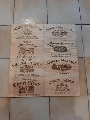 Lot de 8 estampes bois façades caisse vin - Photo 1/3