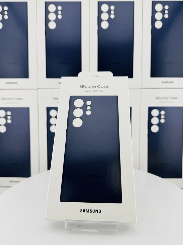 Original Samsung Galaxy S23 Ultra Silikon Case Cover Schutzhülle EF-PS918TN Navy