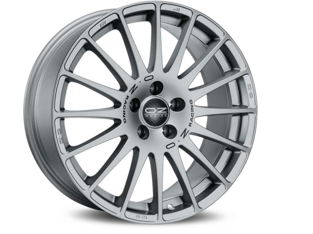 Cerchio in Lega OZ Superturismo GT in 7x17 ET48 4x108 Grigio Corsa Black Lett.