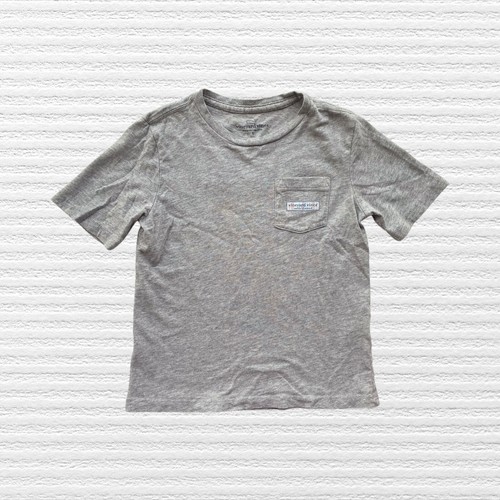 Vineyard Vines Boys Marthas Vineyard Pocket Tee Shirt Gray Short Sleeve Size 5 - Picture 2 of 11