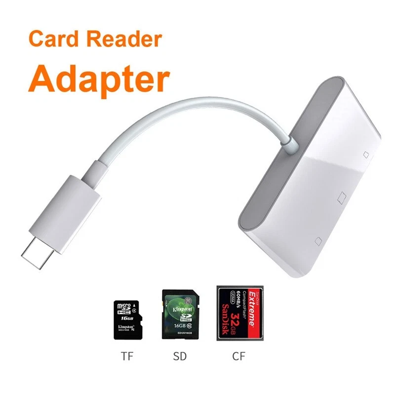Type C SD TF CF Card Reader for Macbook SAMSUNG S22 S20 Huawei P40 P30 LG XIAOMI - Image 3 of 4