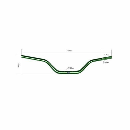 HMParts Guidon Aluminium Anodisé 740mm Type 18 Or Avec Entretoise - Pit Bike Dirt Bike Cross