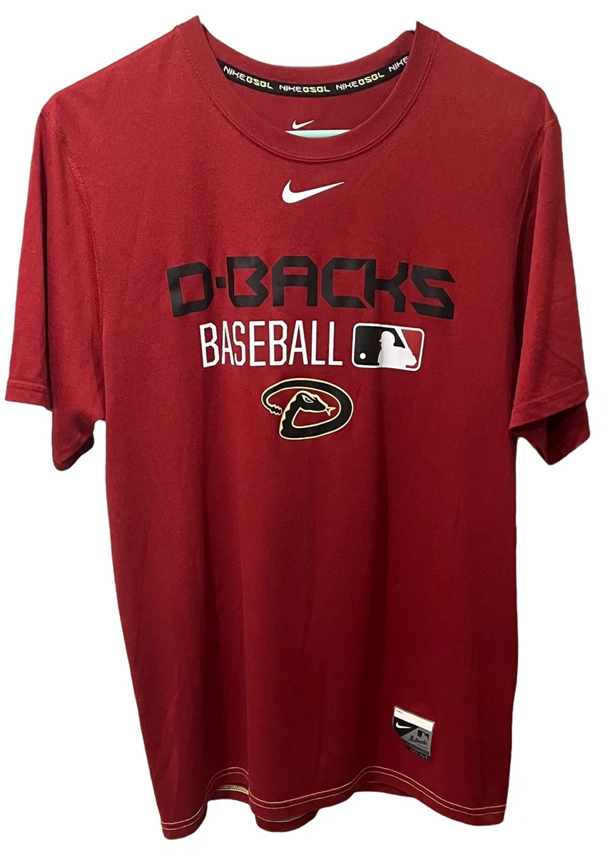 Nike Dri Fit Arizona Diamondbacks Mens T-Shirt Small Red MLB Authentic Merch