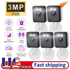 5PCS Security Home Camera 3MP WiFi Color Night Vision Indoor IP 2-Way Audio