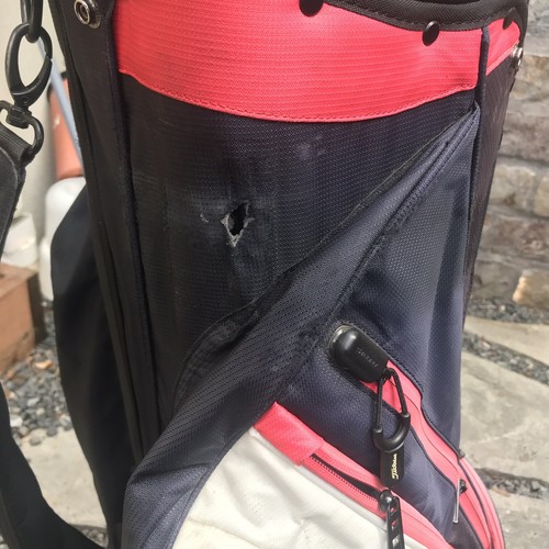 Titleist Golf 14 Way Red White Blue Cart Golf Single Carry Bag w/ Rain cover - Picture 7 of 9