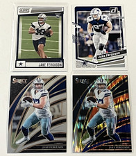 Jake Ferguson LOT (4) 2022-2025. RC, Base, and RED & BLUE SHOCK. COWBOYS star TE