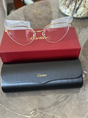 Cartier Brille Damen CT01570-002 Gold 54mm Neu Brillenfassung