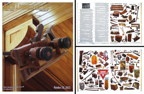 Full Color October, 2015 Antique Tool Auction Catalogue with Prices Realized