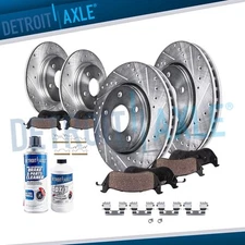 Front Rear Drilled Brake Rotors Ceramic Pads Kit for 2000 - 2005 Toyota Celica