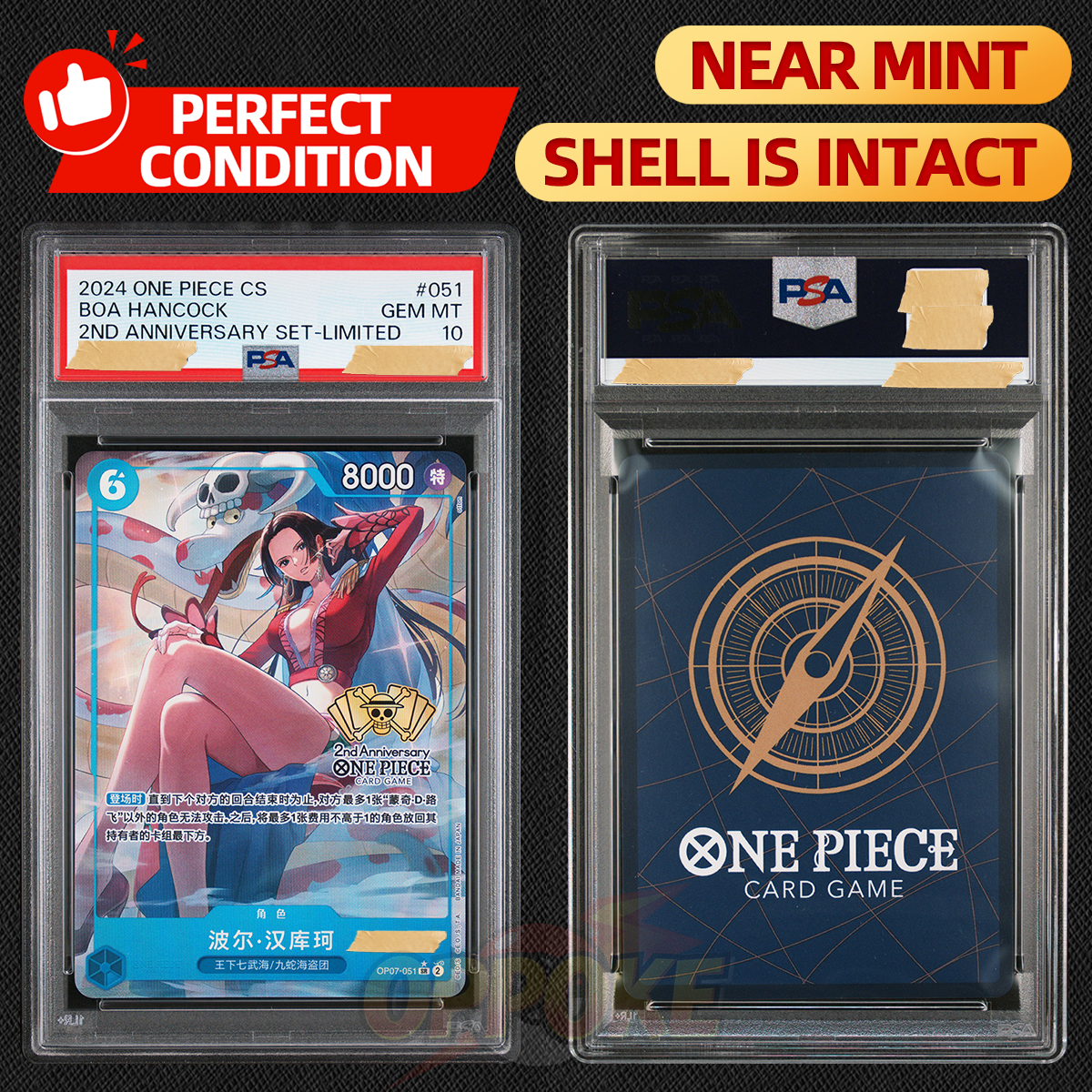 PSA10 One Piece Chinese Boa Hancock OP07-051 SR Exclusive 2nd Anniversary Hidden