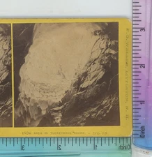 Snow Arch Tuckerman's Ravine Mount Washington NH F.G. Weller Stereoview