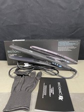 Bio Ionic 10X Styling Iron, Hair Straightener with 1" Sonic Vibrating Plates, Fl