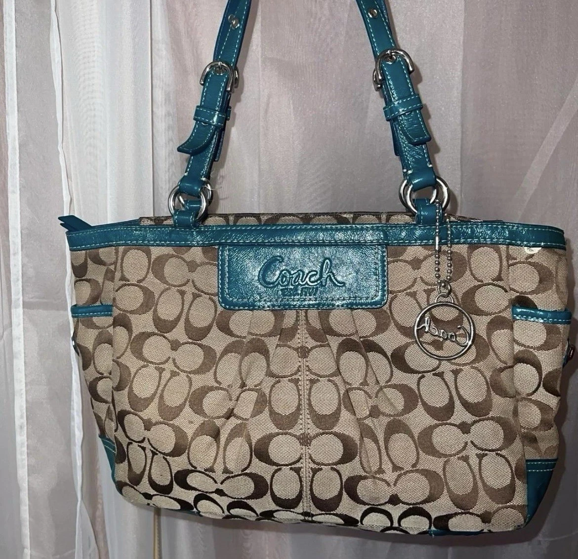 Coach vintage Y2K F14281 modello classico C con accenti blu